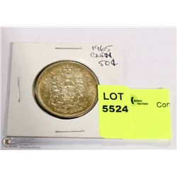 1965 CNDN SILVER  50 CENT PC