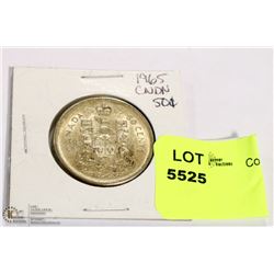 1965 CNDN SILVER 50 CENT PC