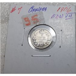 23)  CANADIAN EDWARD VII 1906 SILVER