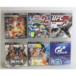 BUNDLE OF 6 PS3 GAMES; STREET FIGHTER/ NARUTO