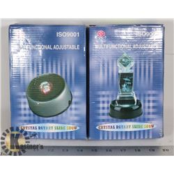 LOT OF 2  CRYSTAL ROTARY SLIDE SHOW