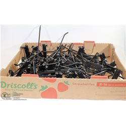 FLAT OF BLACK METAL COATED DISPLAY HANGERS FOR