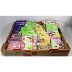 FLAT OF ASSORTED PARTY SUPPLIES & ACCESSORIES