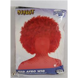 NEW SUPER SKINS ADULT HALLOWEEN WIG; RED AFRO
