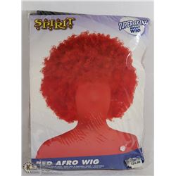 NEW SUPER SKINS ADULT HALLOWEEN WIG; RED AFRO