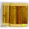 Image 1 : 3PC WOODEN BAMBOO CUTTING BOARD SET