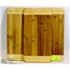 Image 1 : 3PC WOODEN BAMBOO CUTTING BOARD SET