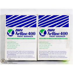 LOT OF 24 JIFFY BLACK PAINT MARKERS