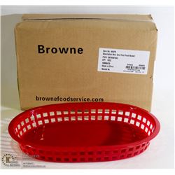 NEW 12 PCS BROWNE OVAL FAST FOOD BASKET