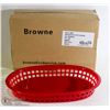 Image 1 : NEW 12 PCS BROWNE OVAL FAST FOOD BASKET