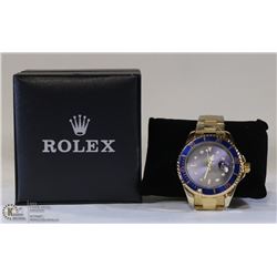 ROLEX SUBMARINER - REPLICA   GOLD / BLUE