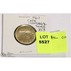 1967 CNDN CENTENNIAL SILVER 25 CENT PC