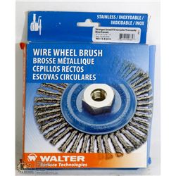 WALTER WIRE WHEEL BRUSH 6"X 1/4"- 5/8"-11