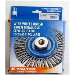 WALTER WIRE WHEEL BRUSH 6"X 1/4"- 5/8"-11