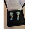 Image 1 : PAIR OF VINTAGE ESTATE COLORED RHINESTONE EARRINGS