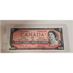 CANADA 1954 TWO DOLLAR NOTE