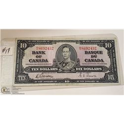 CANADA 1937 TEN DOLLAR NOTE