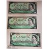 Image 1 : CANADA 1867 - 1967 UNCIRCULATED ONE DOLLAR BILL X3