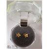 Image 1 : TINY DIAMOND CHIP EARRINGS IN STAR SETTING