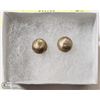 Image 1 : BRUSHED SILVER 1/2 BALL EARRINGS