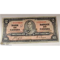 1937 CANADIAN $2 BILL