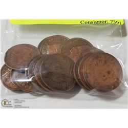 10PCS OF 1905 AND 10PCS OF 1902 INDIAN HEAD CENTS