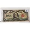 Image 1 : 1923 RED SEAL GROUP 2 HORSEBLANKET $1 BILL