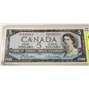 Image 1 : 1954 CANADA FIVE DOLLAR BILL
