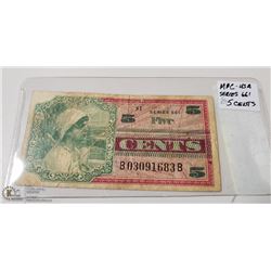 5 CENT MILITARY PAYMENT CERTIFICATE -USA