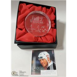 JAGR CRYSTAL PUCK W/CARD BAR EXCLUSIVE 100 MADE