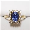 Image 1 : 20) 18KT YELLOW GOLD CEYLON SAPPHIRE & DIAMOND