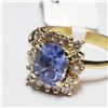 Image 3 : 20) 18KT YELLOW GOLD CEYLON SAPPHIRE & DIAMOND