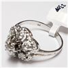Image 2 : 21) 18KT WHITE GOLD DIAMOND RING. SIZE 10