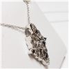Image 2 : 22) 18KT WHITE GOLD BLACK DIAMOND PENDANT WITH