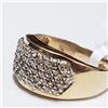 Image 3 : 23) 14KT YELLOW GOLD DIAMOND RING. SIZE 4.5