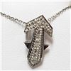 Image 1 : 25) 18KT WHITE GOLD FANCY CUT DIAMOND SET PENDANT