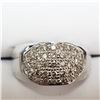 Image 1 : 28) 18KT WHITE GOLD DIAMOND RING. SIZE 9