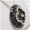 Image 2 : 29) 18KT WHITE GOLD BLACK DIAMOND PENDANT WITH