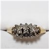Image 1 : 30) 14KT YELLOW & WHITE GOLD DIAMOND RING. SIZE 8