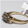 Image 3 : 30) 14KT YELLOW & WHITE GOLD DIAMOND RING. SIZE 8