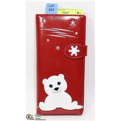 NEW POLAR BEAR SHAG WEAR WALLET