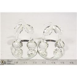 2 CRYSTAL CHERRY DISPLAYS