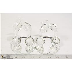 2 CRYSTAL CHERRY DISPLAYS