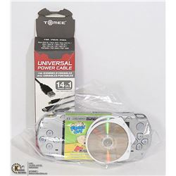 PLAYSTATION PORTABLE WITH 3 GAMES AND CHARGER