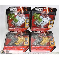 LOT OF 4 STAR WARS BOX BUSTERS TOYS