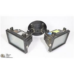 SECURITY LIGHT, TWO (2) LENSES, 2  HALOGEN TUBES