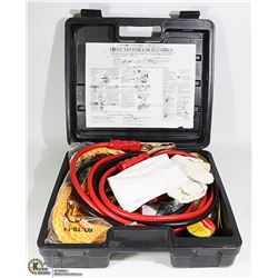EMERGENCY ROADSIDE SAFETY KIT, BOOSTER CABLES,