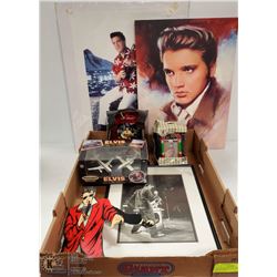 FLAT OF ASSORTED ELVIS PRESLEY MEMORABILIA
