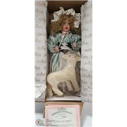 16" ASHTON DRAKE DOLL "LITTLE BO PEEP" WITH SHEEP