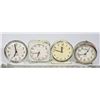 Image 1 : LOT OF 4 VINTAGE CLOCKS /SILVER BELL /WESTCLOCK